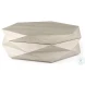Arreto White Hexagonal Hinged Storage Large Coffee Table