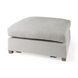 Valence Light Gray Performance Fabric Square Ottoman