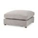 Valence Medium Gray Performance Fabric Square Ottoman