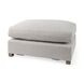 Valence Light Gray Performance Fabric Rectangular Ottoman
