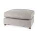 Valence Medium Gray Performance Fabric Rectangular Ottoman