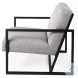 Armelle Gray Fabric Accent Chair