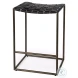 Clarissa Black Woven Leather Counter Height Stool