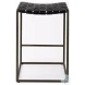 Clarissa Black Woven Leather Counter Height Stool