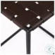 Clarissa Dark Brown Woven Leather Counter Height Stool