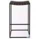 Clarissa Dark Brown Woven Leather Bar Stool