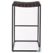 Clarissa Dark Brown Woven Leather Bar Stool