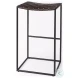 Clarissa Dark Brown Woven Leather Bar Stool