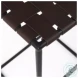 Clarissa Dark Brown Woven Leather Bar Stool