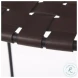 Clarissa Dark Brown Woven Leather Bar Stool