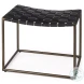 Clarissa Black Woven Leather Stool