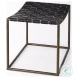 Clarissa Black Woven Leather Stool