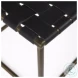Clarissa Black Woven Leather Stool