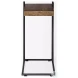 Maddox Brown Solid Wood And Black Metal C Shaped Side Table