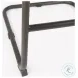 Berbick Black Leather Bar Stool