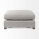 Valence Light Gray Performance Fabric Rectangular Ottoman