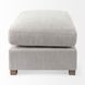 Valence Light Gray Performance Fabric Rectangular Ottoman