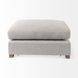 Valence Light Gray Performance Fabric Rectangular Ottoman