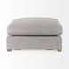 Valence Medium Gray Performance Fabric Rectangular Ottoman