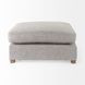 Valence Medium Gray Performance Fabric Rectangular Ottoman