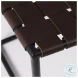 Clarissa Brown Leather Woven Stool