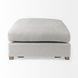 Valence Light Gray Performance Fabric Square Ottoman