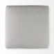 Valence Light Gray Performance Fabric Square Ottoman