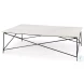 Lorlei White Marble And Gray Iron X-Shaped Coffee Table