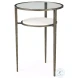 Felicity Glass Top And Antique Gold Iron Occasional Table Set