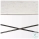 Lorlei White Marble And Gray Iron X-Shaped Coffee Table