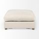 Valence Beige Performance Fabric Square Ottoman