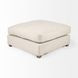 Valence Beige Performance Fabric Square Ottoman
