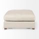 Valence Beige Performance Fabric Square Ottoman