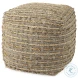 Binita Brown Hemp Wool and Cotton Pouf