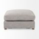 Valence Medium Gray Performance Fabric Square Ottoman