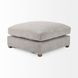 Valence Medium Gray Performance Fabric Square Ottoman