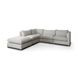 Valence Light Gray Performance Fabric Square Ottoman