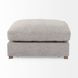 Valence Medium Gray Performance Fabric Square Ottoman