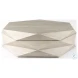 Arreto White Hexagonal Hinged Storage Large Coffee Table