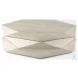 Arreto White Hexagonal Hinged Storage Large Coffee Table