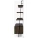 Grace Two Tone Brown Solid Wood 3 Shelf Shelving Unit