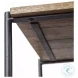 Glenn Dark Brown Wood And Black Iron Side Table
