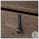 Glenn Dark Brown Wood And Black Iron Side Table