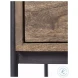 Glenn Dark Brown Wood And Black Iron Side Table