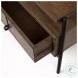 Glenn Dark Brown Wood And Black Iron Coffee Table