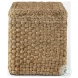 Aylin Brown Jute Square Pouf