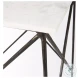 Lorlei White Marble And Gray Iron Legs Side Table