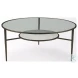 Felicity Glass Top And Antique Gold Iron Occasional Table Set
