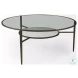 Felicity Glass Top And Antique Gold Iron Occasional Table Set