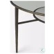 Felicity Glass Top And Antique Gold Iron Coffee Table